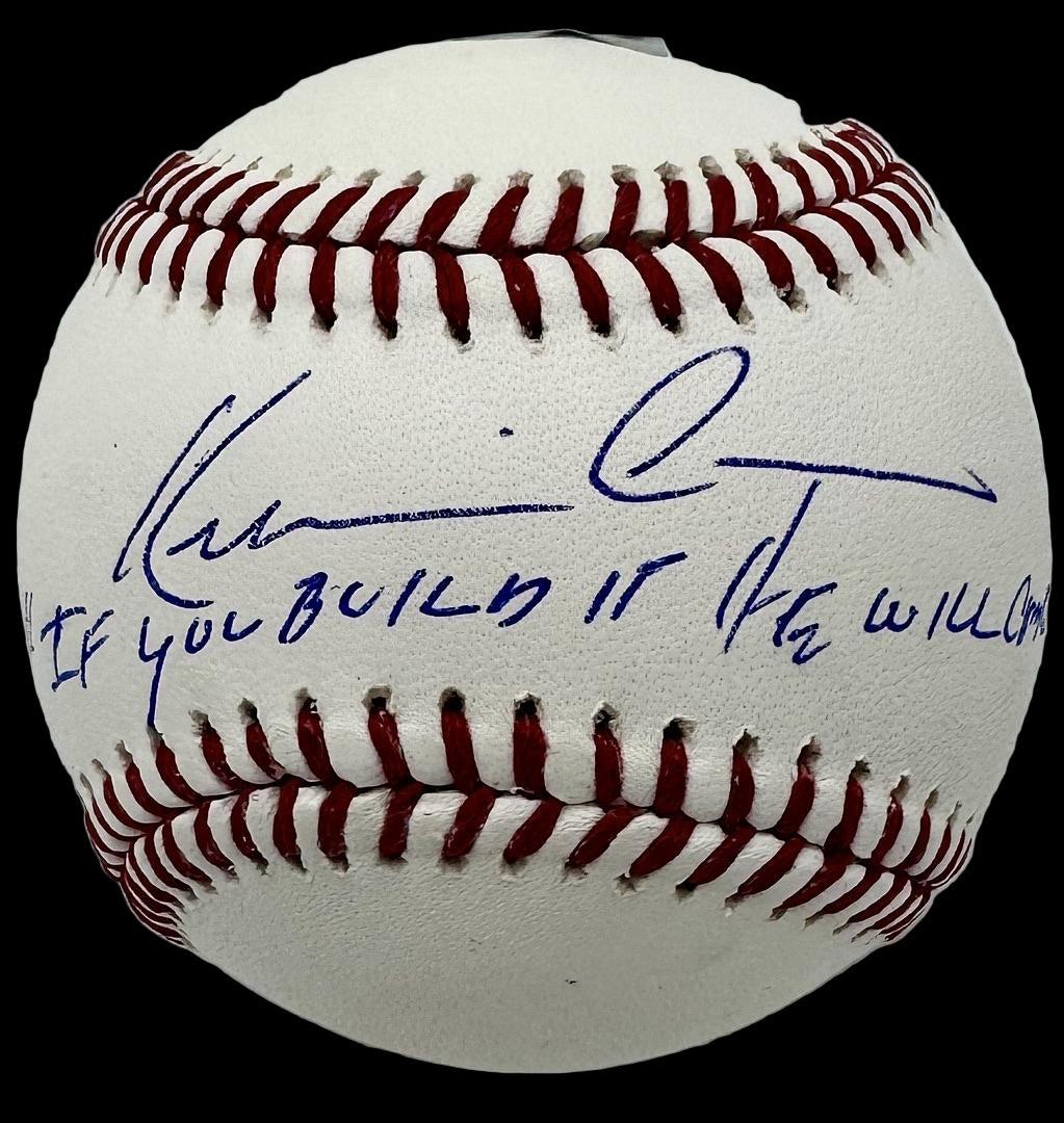Kevin Costner signed baseball w/quote - SWAU COA